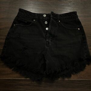 Wild Fable Black Frayed Jean Shorts